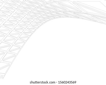 abstract modern architecture, 3d structure 