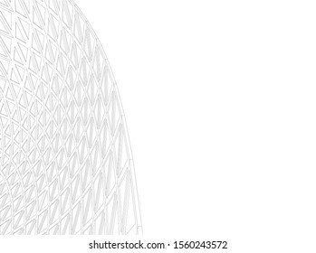 abstract modern architecture, 3d structure 