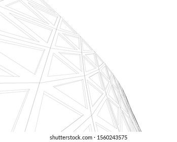 abstract modern architecture, 3d structure 