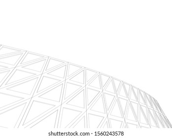 abstract modern architecture, 3d structure 