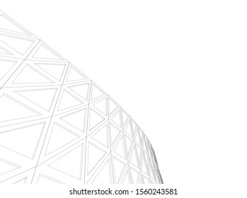 abstract modern architecture, 3d structure 