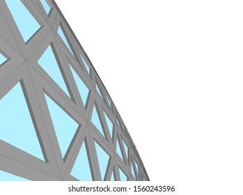 abstract modern architecture, 3d structure 