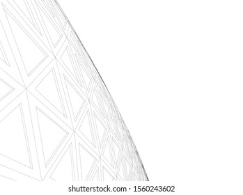 abstract modern architecture, 3d structure 