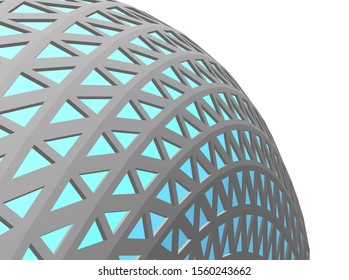abstract modern architecture, 3d structure 