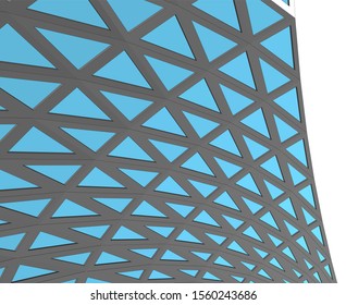 abstract modern architecture, 3d structure 
