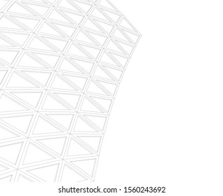 abstract modern architecture, 3d structure 