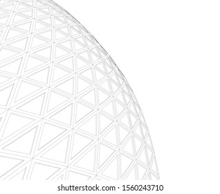 abstract modern architecture, 3d structure 