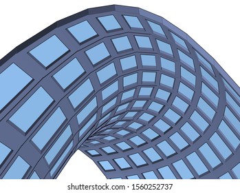 abstract modern architecture, 3d structure 