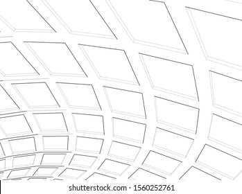 abstract modern architecture, 3d structure 