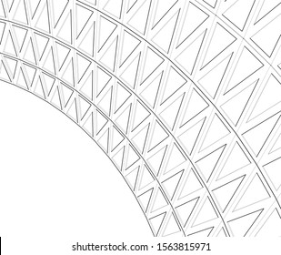 abstract modern architecture, 3d structure 