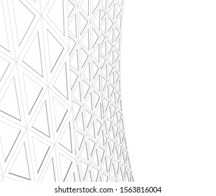 abstract modern architecture, 3d structure 