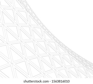 abstract modern architecture, 3d structure 