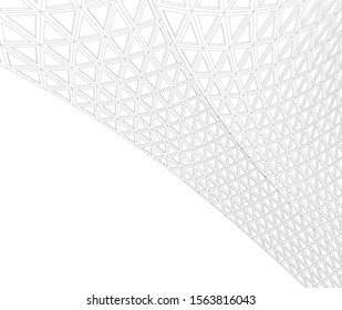 abstract modern architecture, 3d structure 