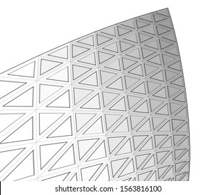 abstract modern architecture, 3d structure 
