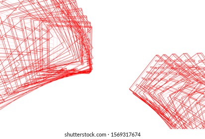 abstract modern architecture, 3d structure 