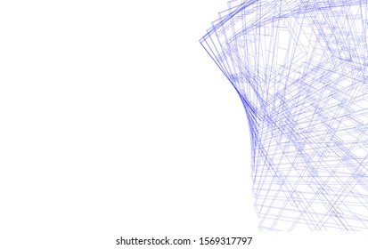 abstract modern architecture, 3d structure 