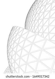 abstract modern architecture, 3d structure 