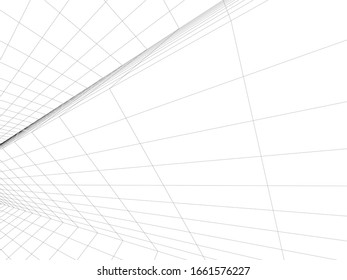 abstract modern architecture, 3d structure 