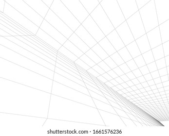 abstrakte moderne Architektur, 3D-Struktur 