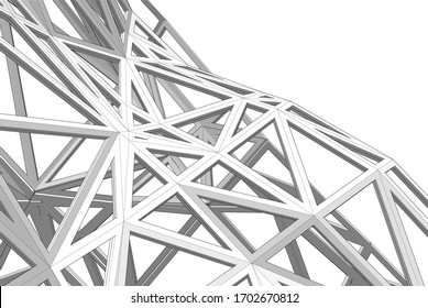 Abstract modern architecture, 3d structure