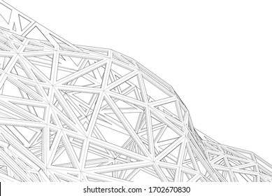 Abstract modern architecture, 3d structure