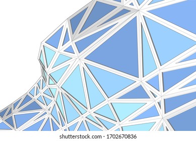 Abstract modern architecture, 3d structure