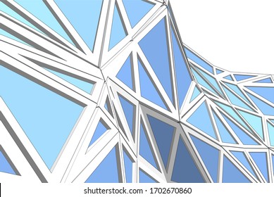 Abstract modern architecture, 3d structure