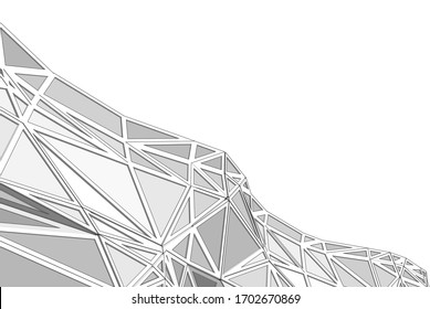 Abstract modern architecture, 3d structure