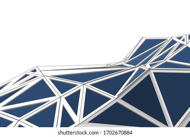 Arquitectura moderna abstracta, estructura 3d