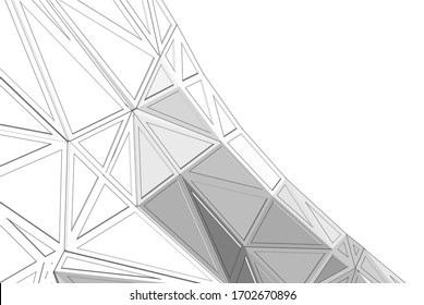 Abstract modern architecture, 3d structure