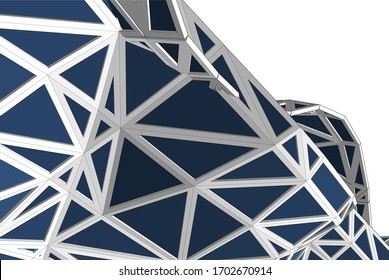 Abstract modern architecture, 3d structure