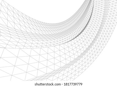 Resumen de la arquitectura moderna 3d ilustración vectorial