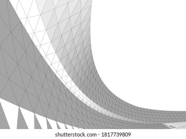 Abstract modern architecture 3d vector illustration