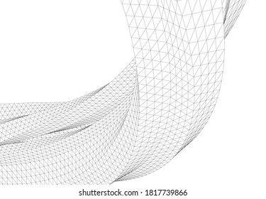 Abstract modern architecture 3d vector illustration