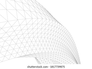 Abstract modern architecture 3d vector illustration