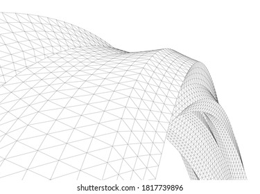 Abstract modern architecture 3d vector illustration