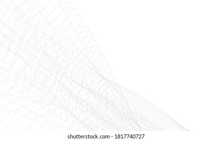 Resumen de la arquitectura moderna 3d ilustración vectorial