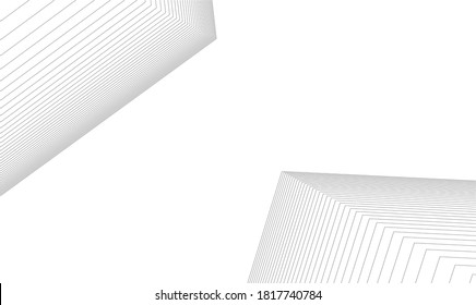 Abstract modern architecture 3d vector illustration