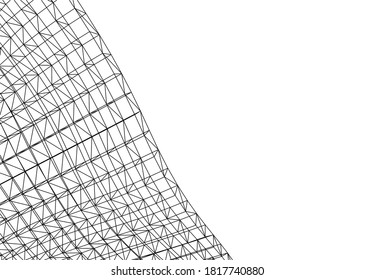 Abstrakte moderne Architektur 3D-Vektorgrafik