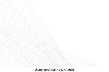 Abstract modern architecture 3d vector illustration