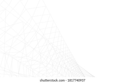 Abstract modern architecture 3d vector illustration
