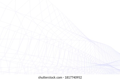 Abstract modern architecture 3d vector illustration