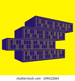 abstract modern architecture building