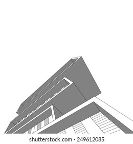 abstract modern architecture building