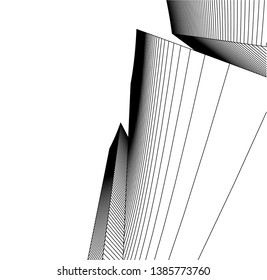 Abstract modern architecture building 3d 