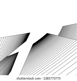 Abstract modern architecture building 3d 