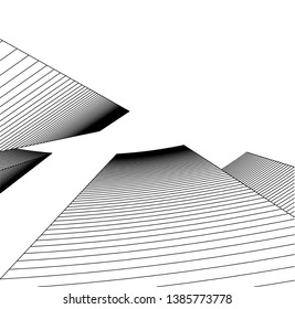 Abstract modern architecture building 3d 