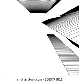Abstract modern architecture building 3d 