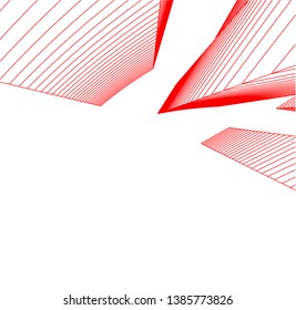 Abstract modern architecture building 3d 