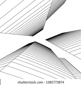 Abstract modern architecture building 3d 